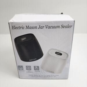 MIKSIA Electric Mason Jar Vacuum Sealer White w/ Accessories & Instructions NEW